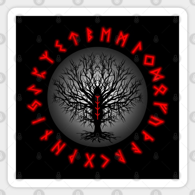 DRUID YGGDRASIL TREE 1 Sticker by GardenOfNightmares